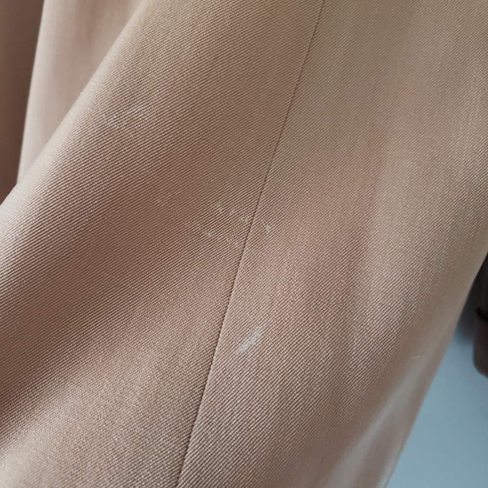 1940s 1950s Vintage Wool Camel Tan Longsleeve Car Swing Coat Lucite Button #28 - Picture 14 of 16